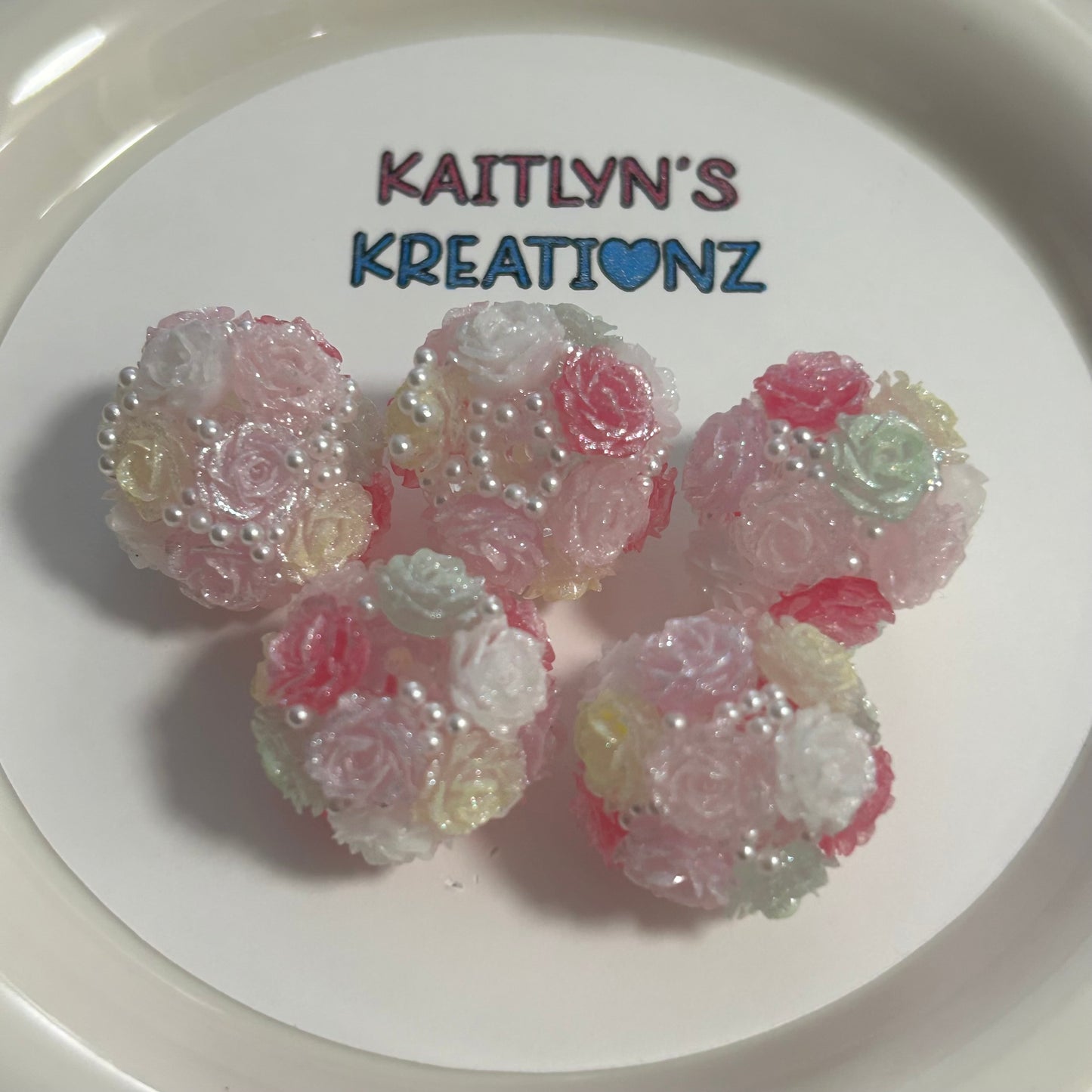Rose and Pearl Beads 20mm