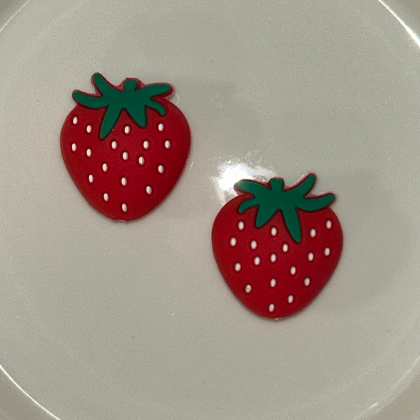 3D Strawberry Focal Bead