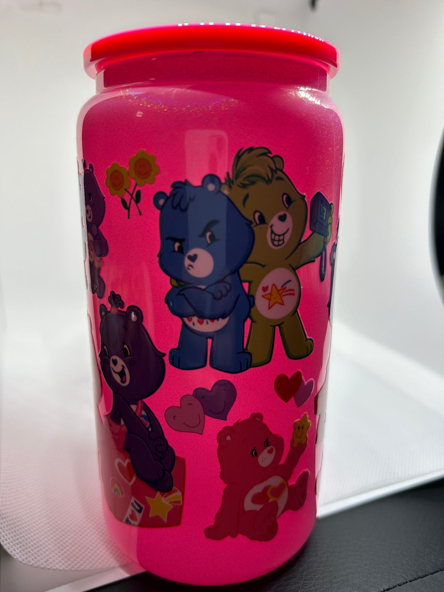 Carebear 16oz Glass Tumbler