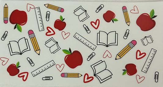 School Supplies Cup Wrap