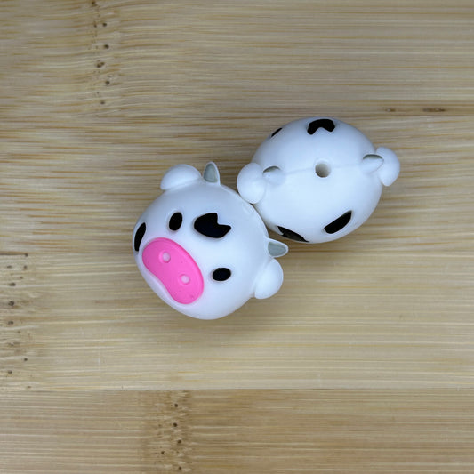 3D Cow Head Focal Bead