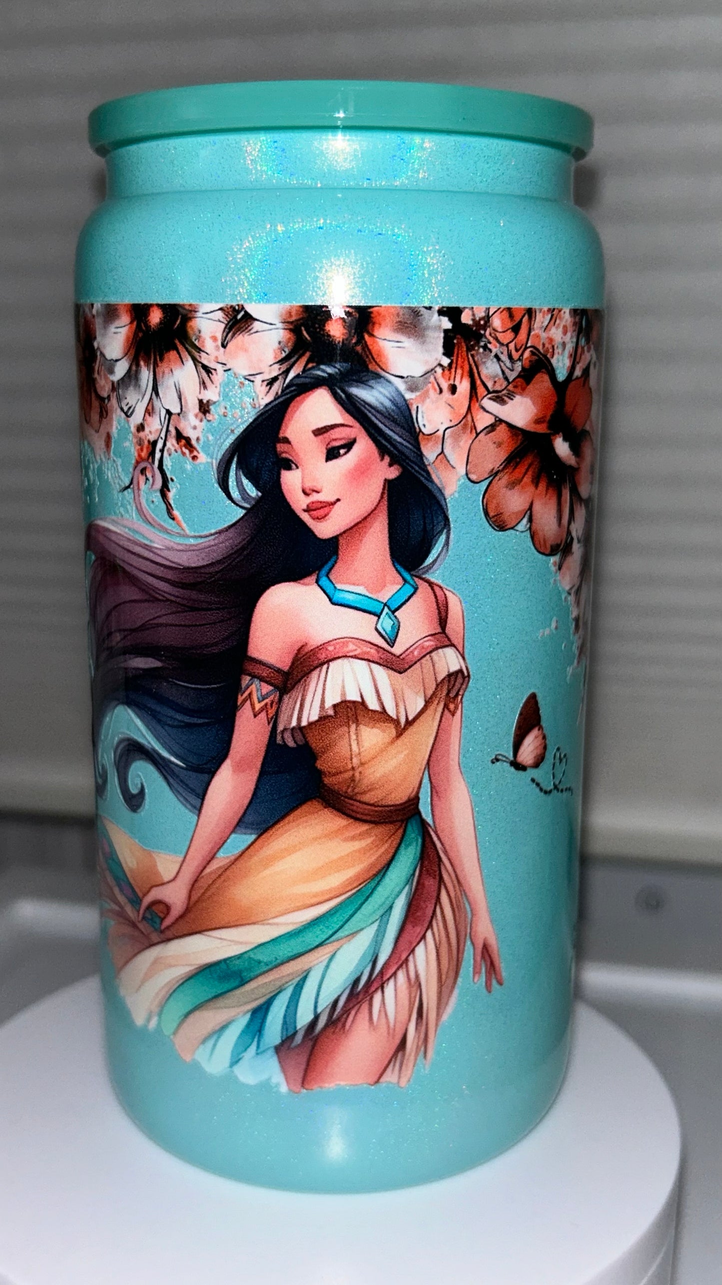 Pocohontas 16oz Glass Tumbler