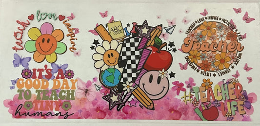 Flower Power Teacher Cup Wrap