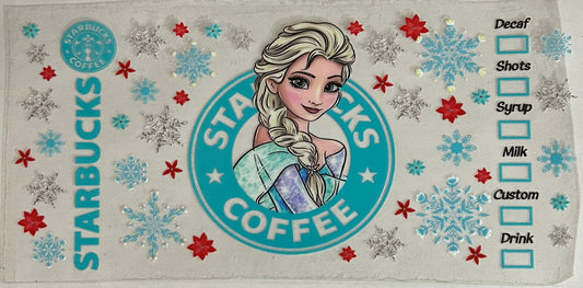 Princess Elsa Starbucks Cup Wrap