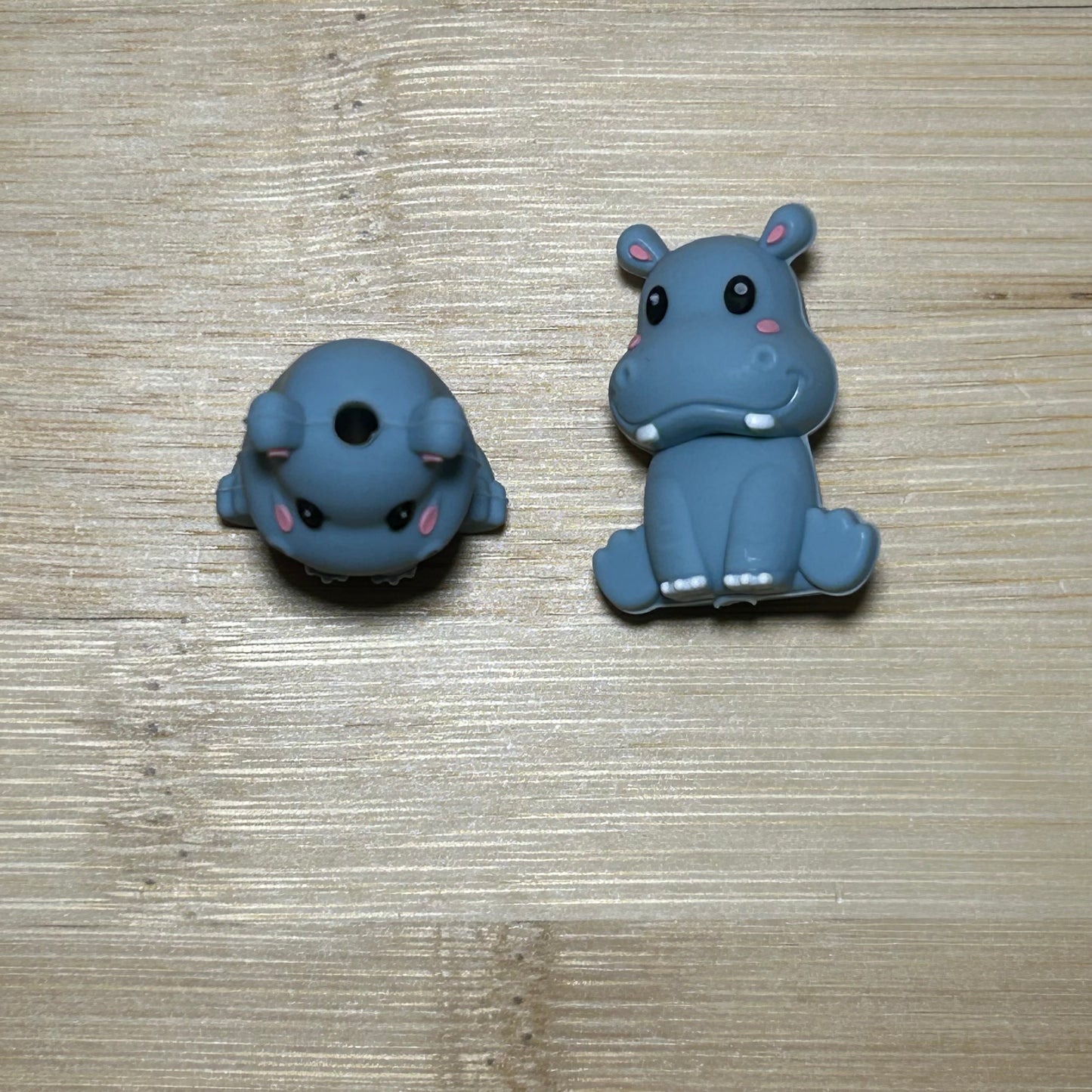 3D Baby Hippo Focal Bead