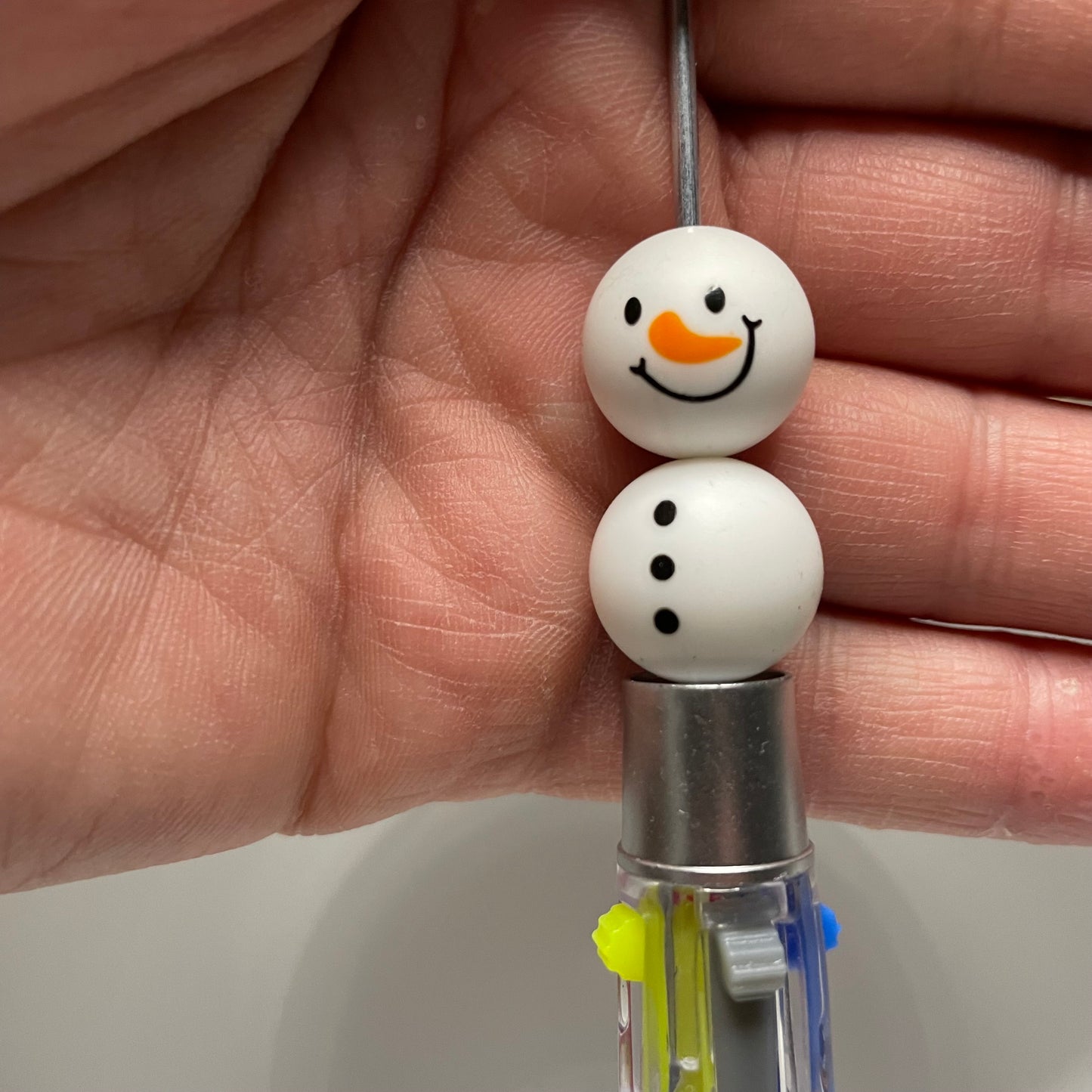 Snowman Silicone Focal Beads