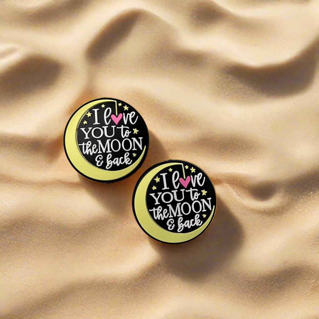 I Love You To The Moon And Back Focal Bead