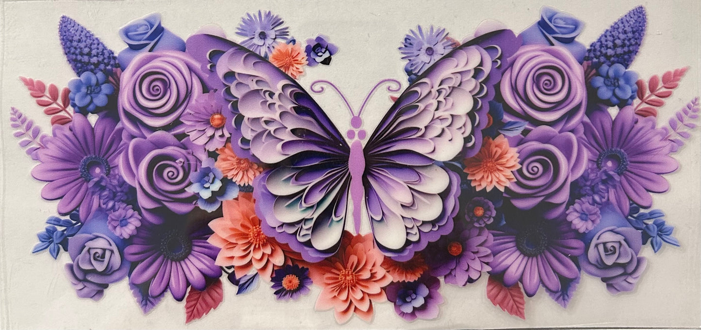 Big Purple Butterfly Cup Wrap