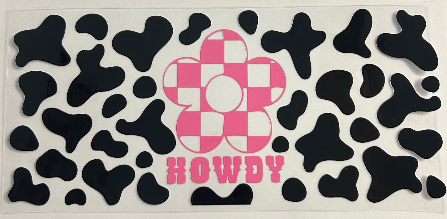 Howdy Cow Print Cup Wrap