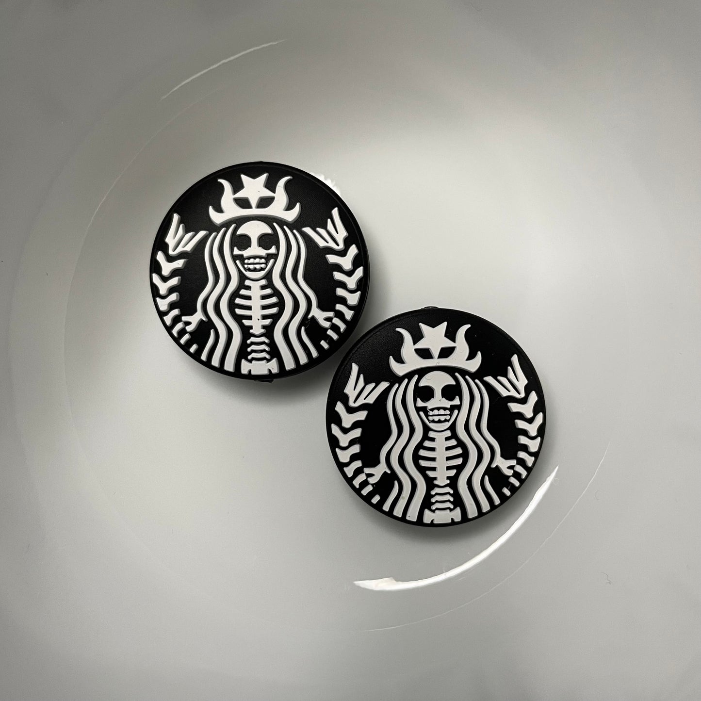 Skeleton Starbucks Girl Focal Bead