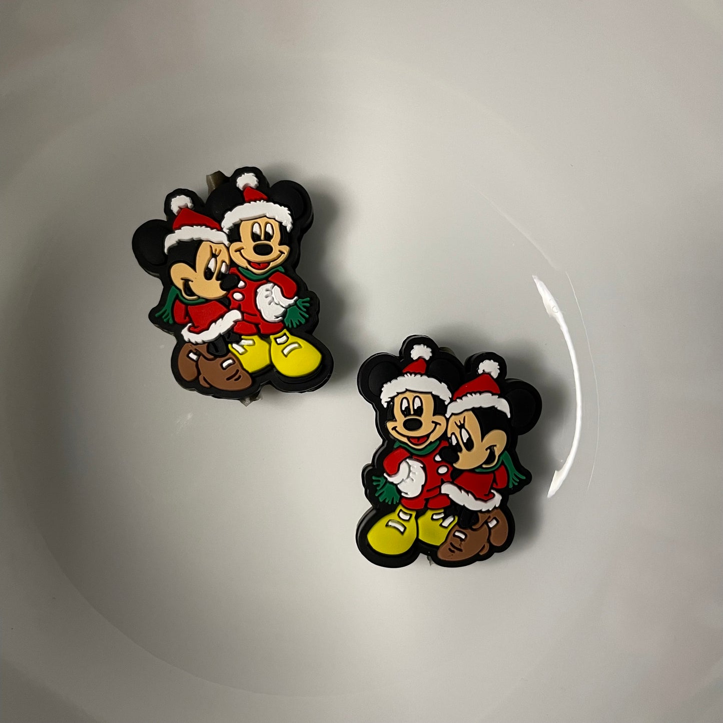 Christmas Minnie & Mickey Focal Bead