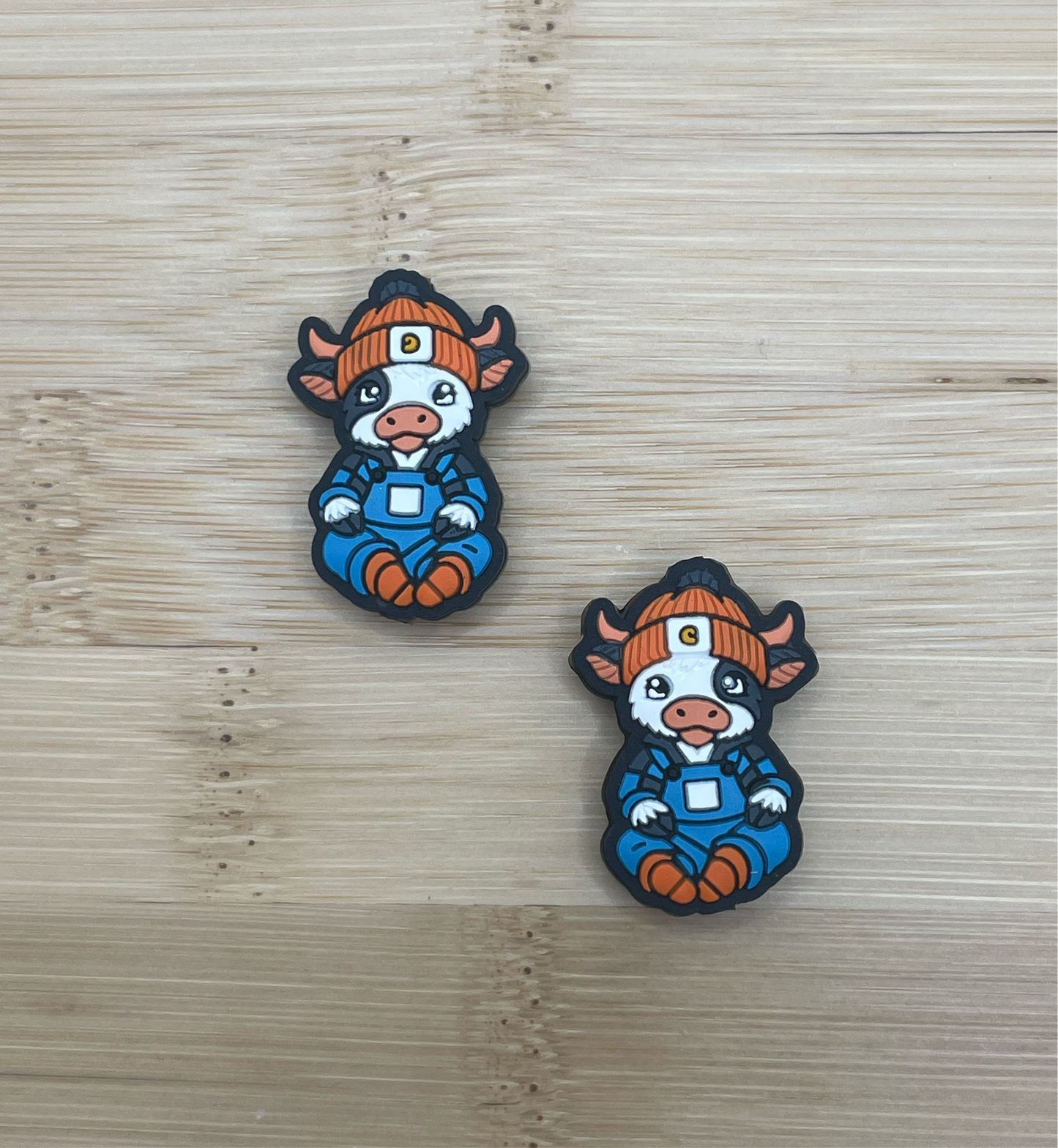 Overall Baby Boy Cow Focal Bead