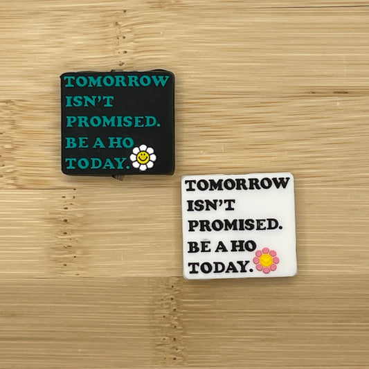 Tomorrow Isn’t Promised. Be A Ho Today Focal Bead