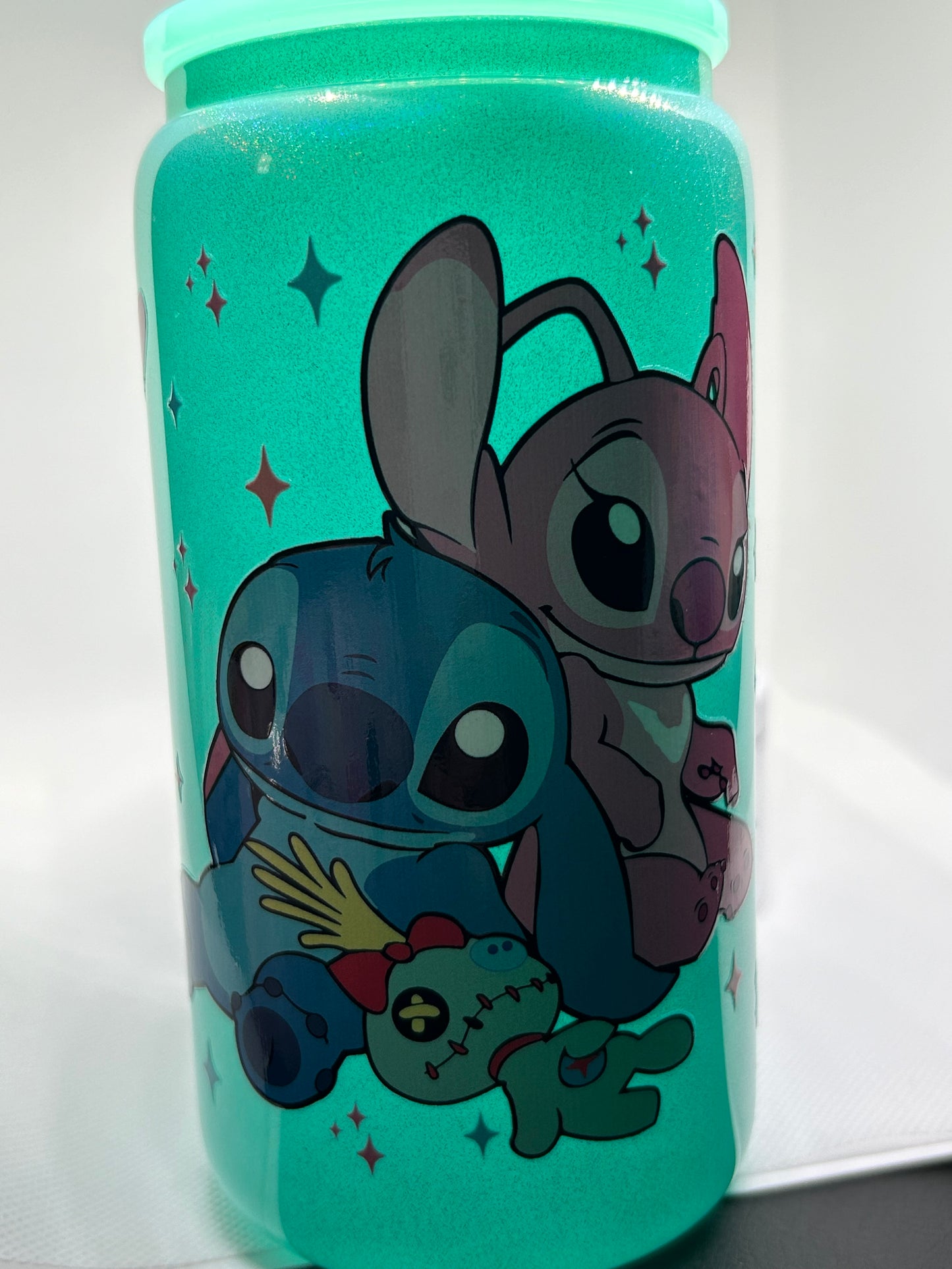 Stitch & Angel 16oz Glass Tumbler