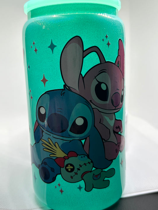 Stitch & Angel 16oz Glass Tumbler