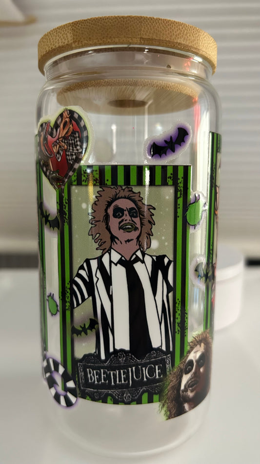 Beetle Juice 16oz Glass Tumbler