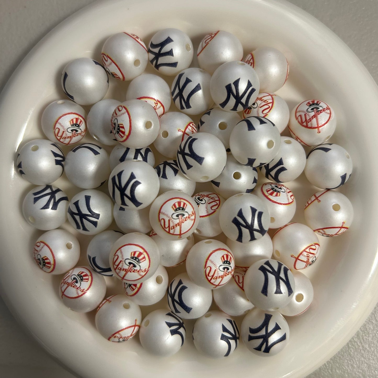 New York Yankee 16mm Bead Mixed