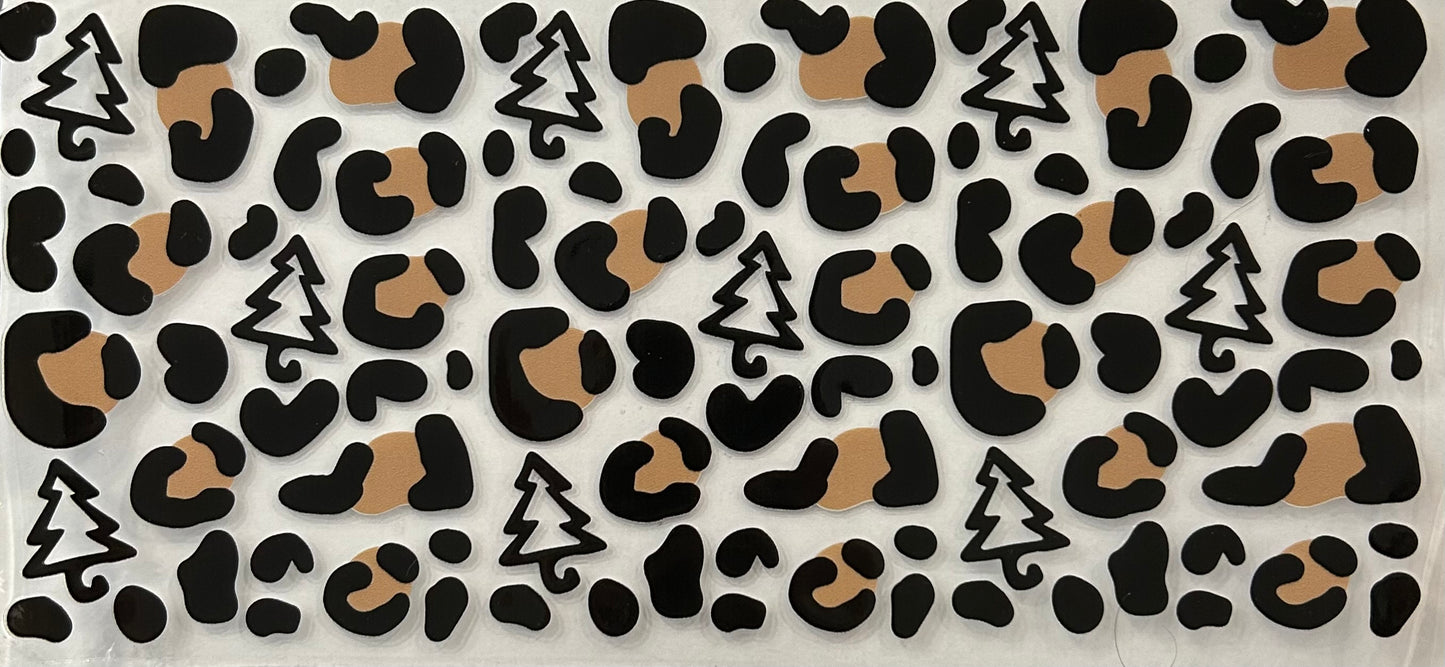 Brown Cheetah Tree Cup Wrap