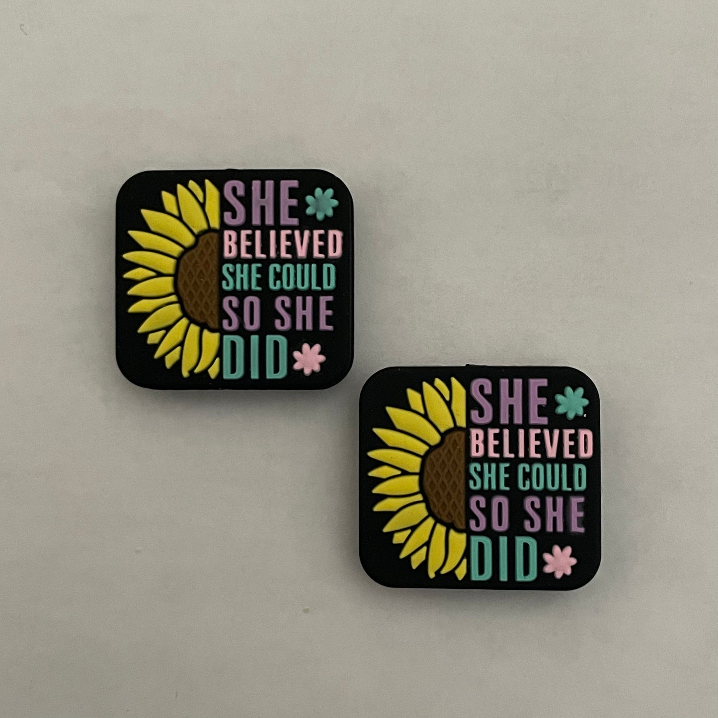 She Believed She Could So She Did Focal Bead
