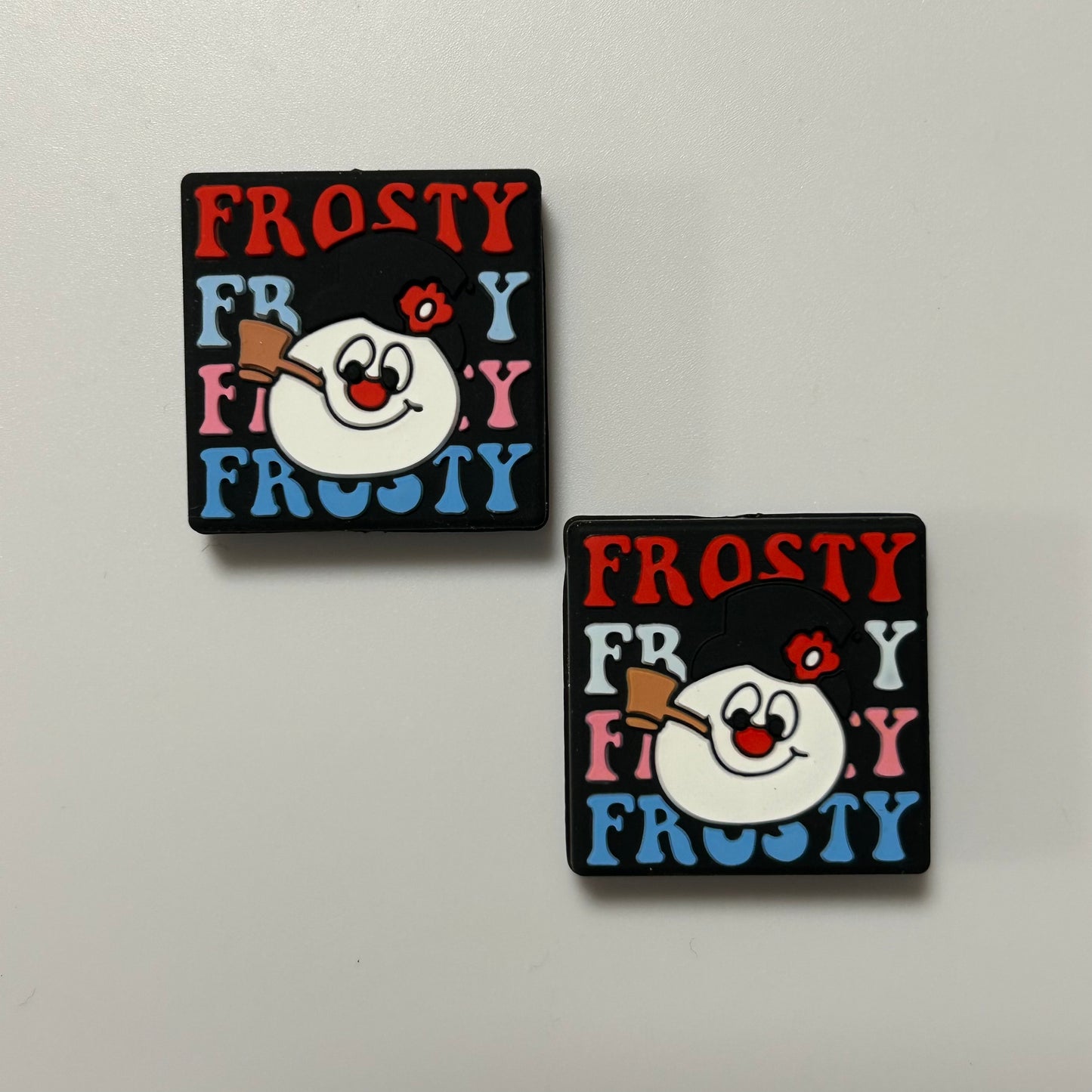 Frosty Square Focal Bead