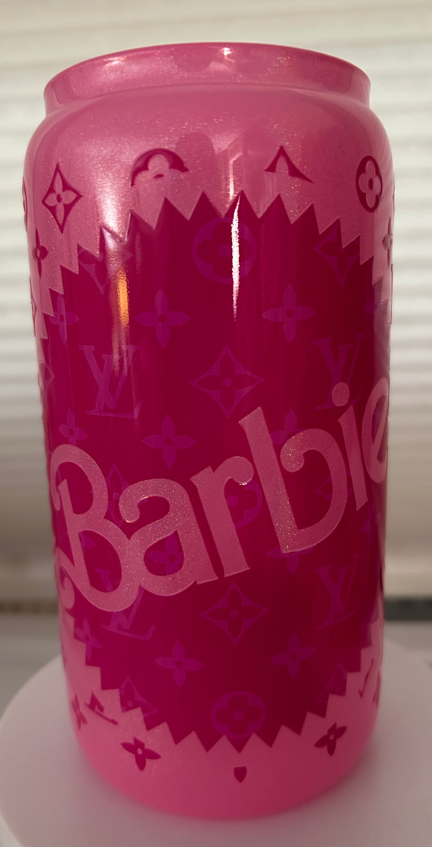 Barbie 16oz Glass Tumbler