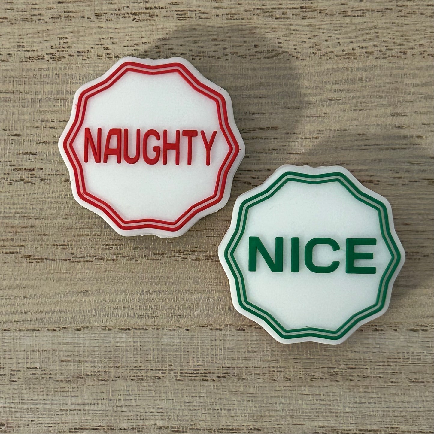 Naughty/Nice Double Sided Focal Bead
