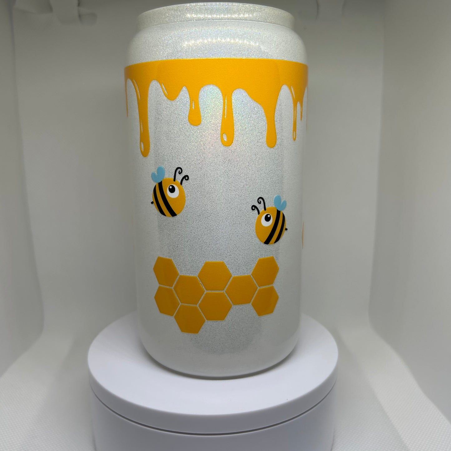 Bumble Bee 16oz Glass Tumbler
