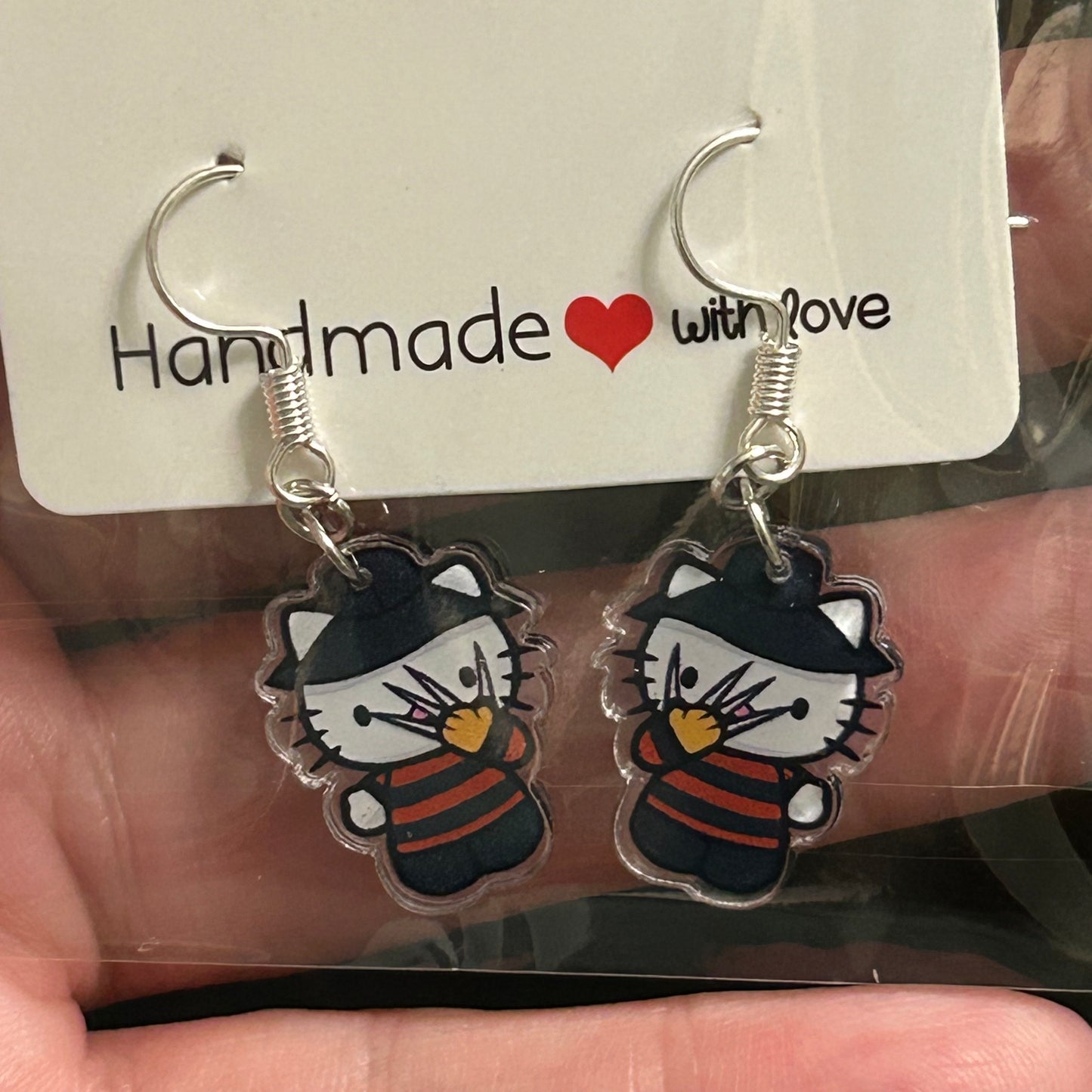 Hello Kitty Cosplay Acrylic Earrings