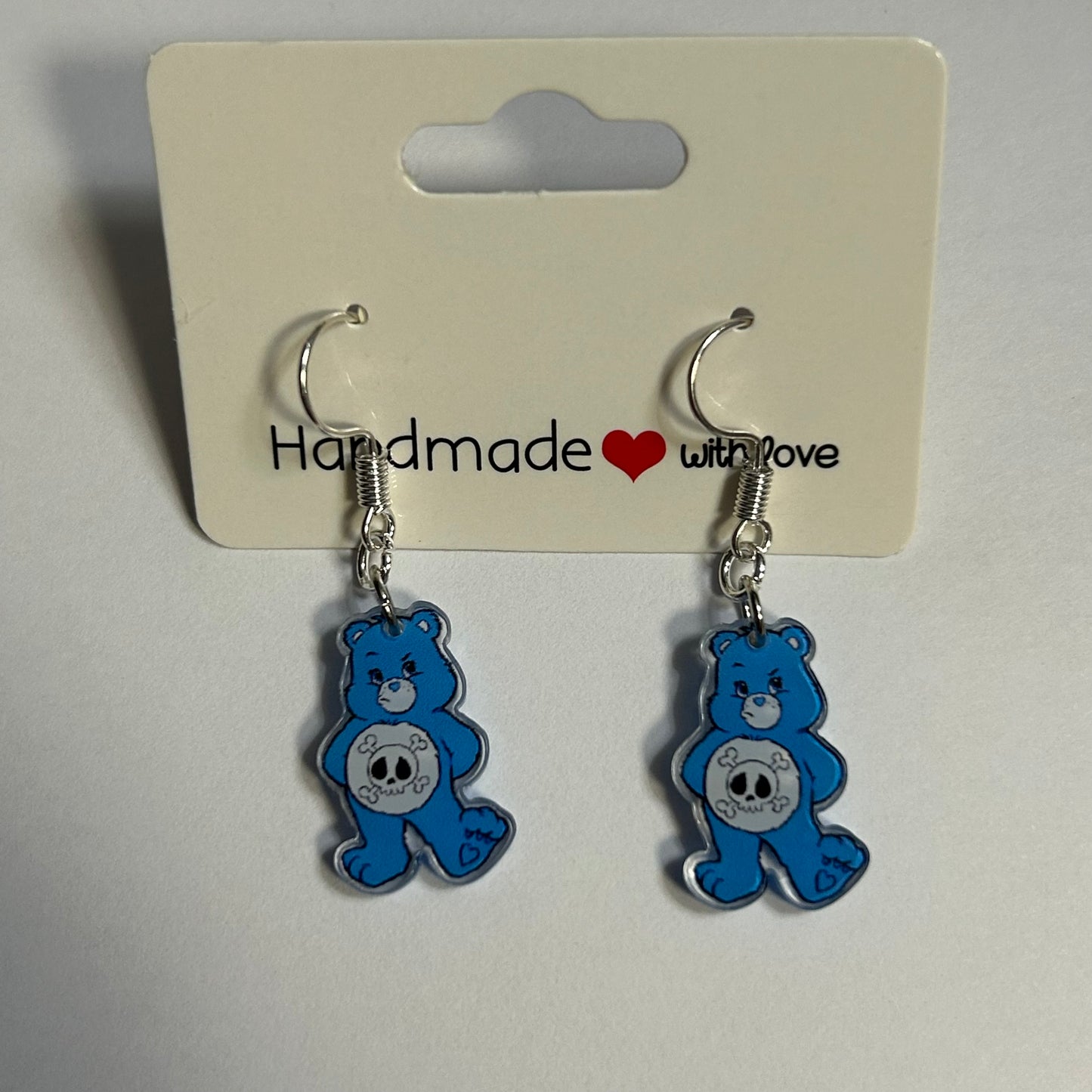 Swear Bear Acrylic Dangle Earrings