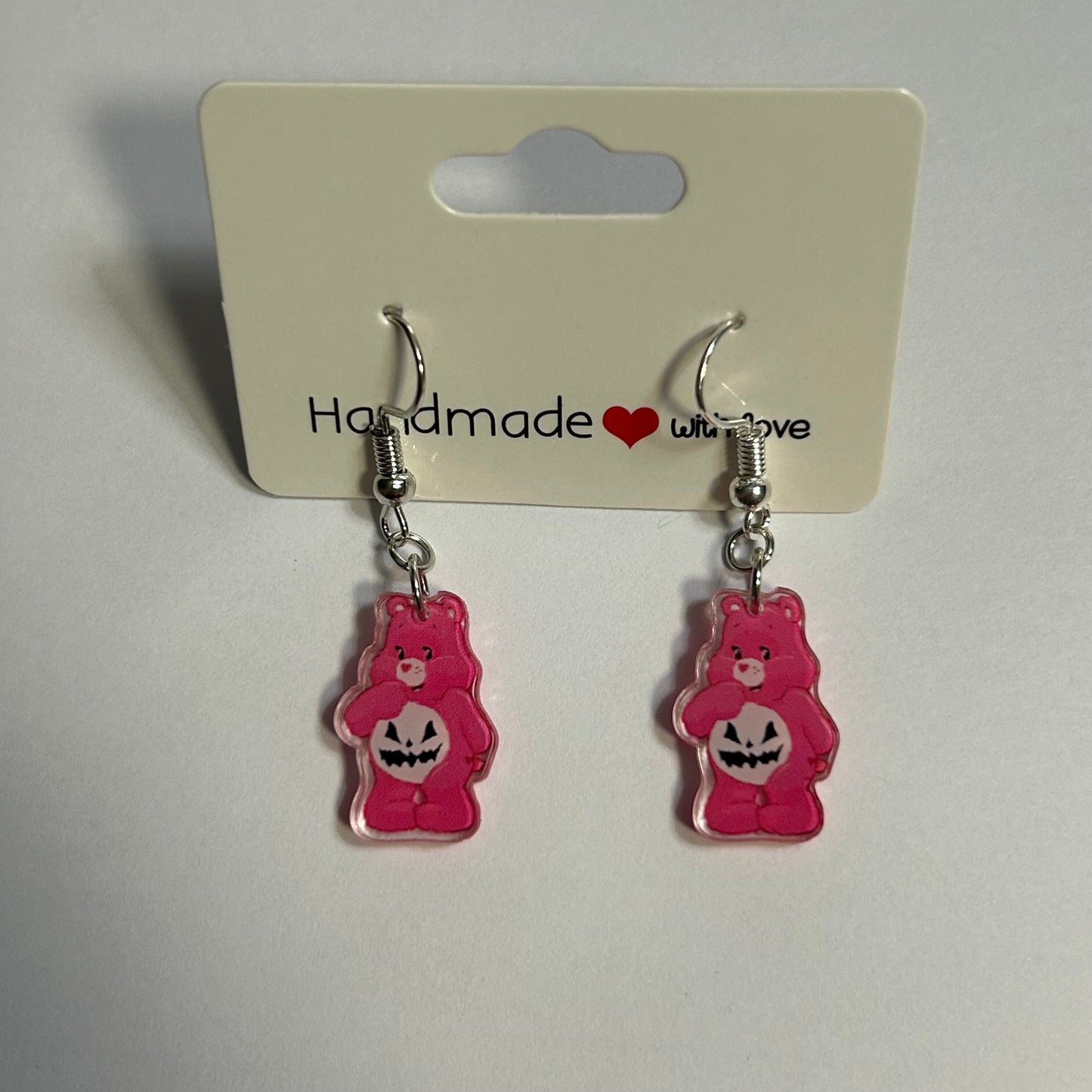 Swear Bear Acrylic Dangle Earrings