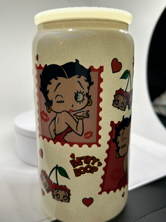Betty Boop 16oz Glass Tumbler