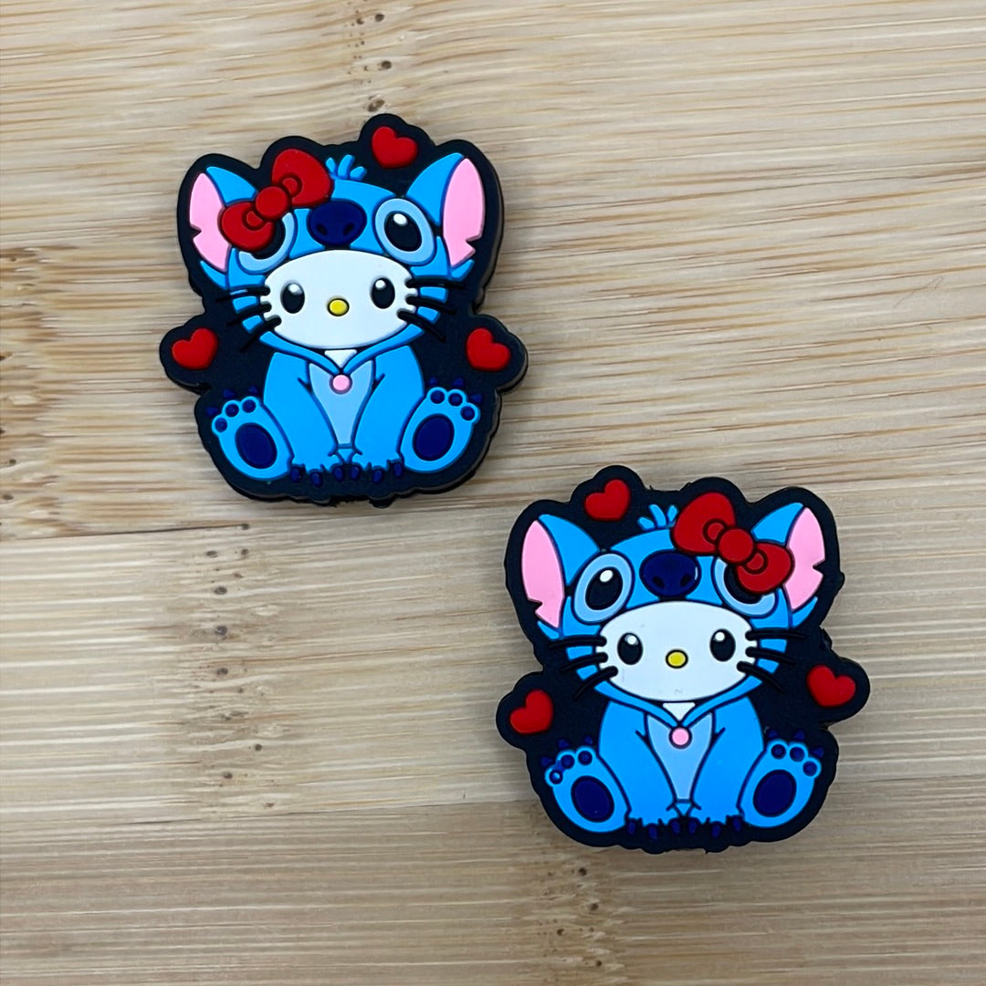 Hello Kitty with Stitch Pajamas Focal Bead