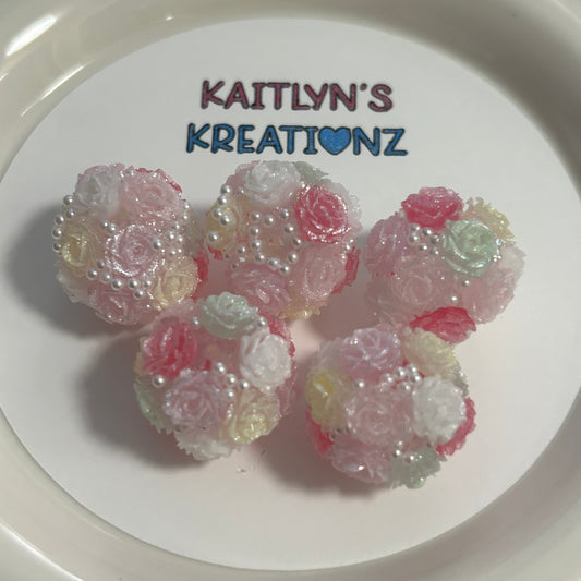 Rose and Pearl Beads 20mm