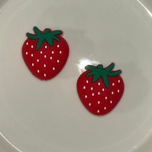 3D Strawberry Focal Bead