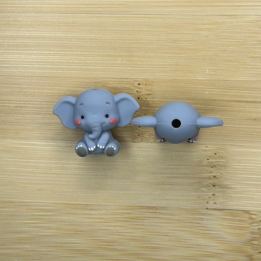 3D Elephant Focal Bead