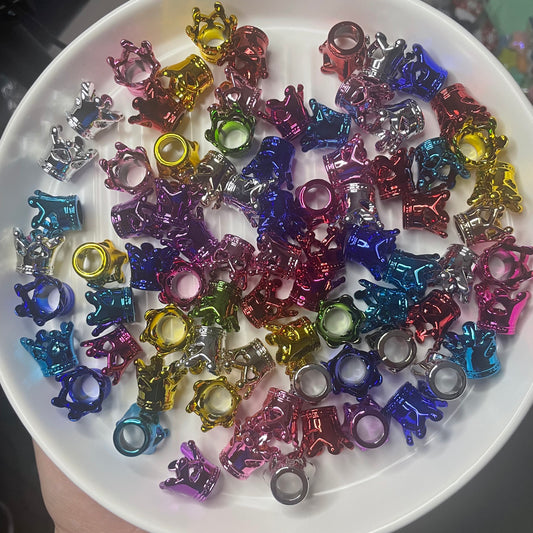 Metallic Acrylic Crown Beads