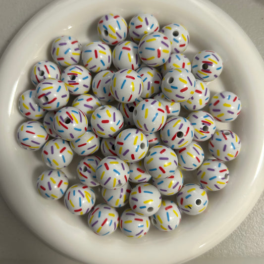 16mm Sprinkle Acrylic Beads