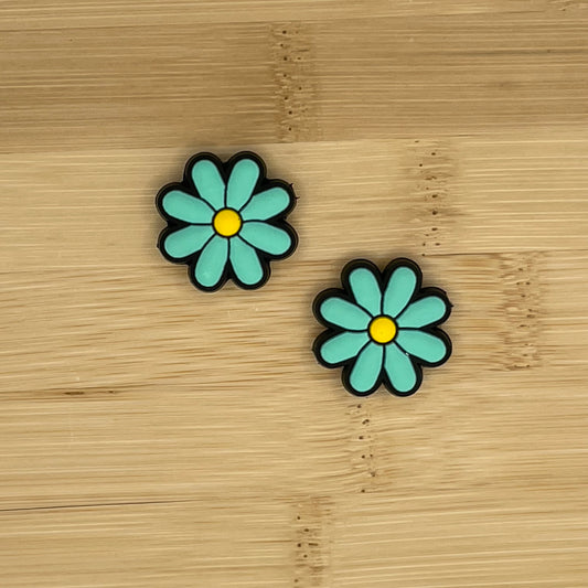 Green Daisy Focal Bead