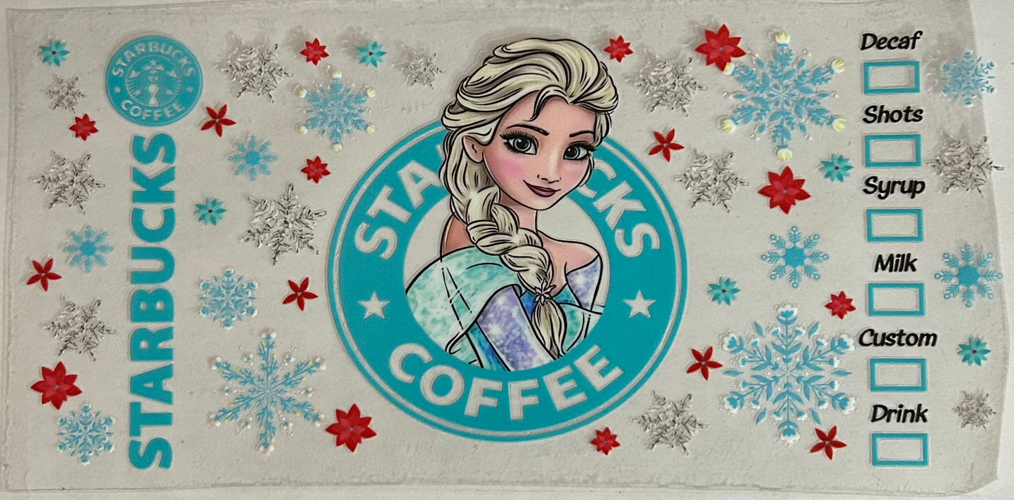 Princess Elsa Starbucks Cup Wrap