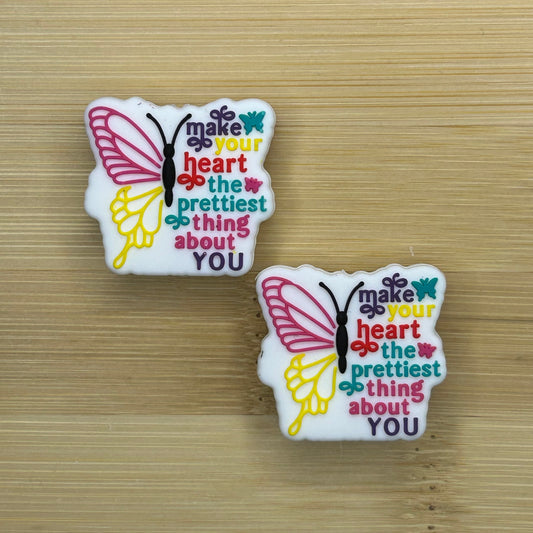 Make Your Heart The Prettiest Thing About You Focal Bead