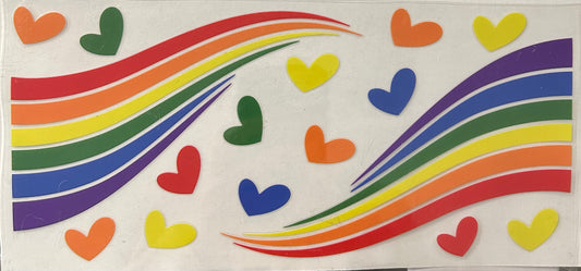 Rainbow Hearts Cup Wrap