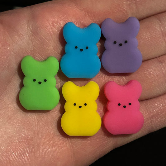 Peep Bunny Focal Beads