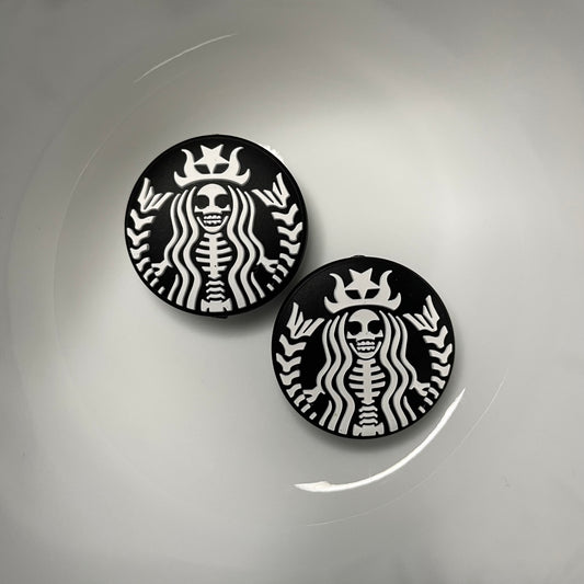 Skeleton Starbucks Girl Focal Bead