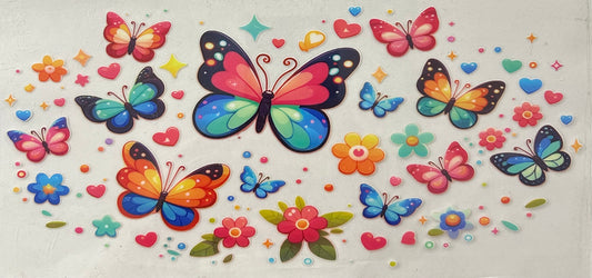 Multicolor Butterfly Cup Wrap