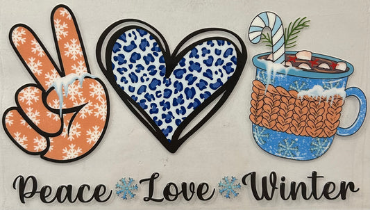 Peace Love Winter Cup Wrap