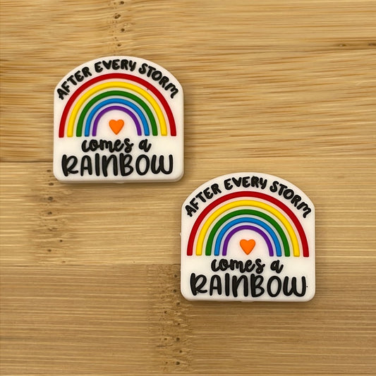 After Every Storm Comes A Rainbow Focal Bead