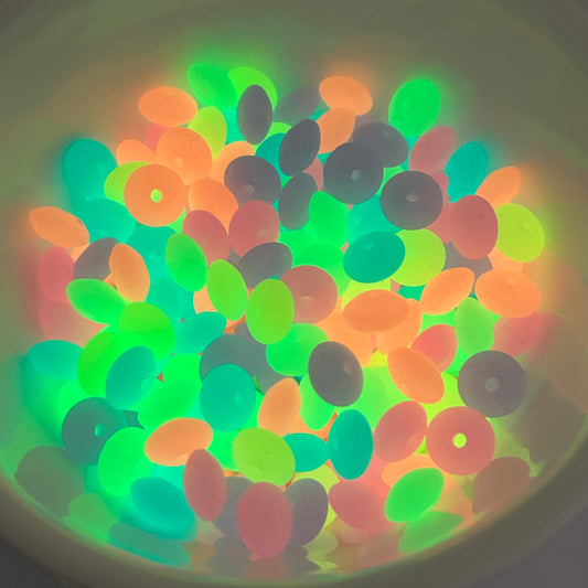 Glow-in-the-Dark Silicone Lentil Spacers 12mm