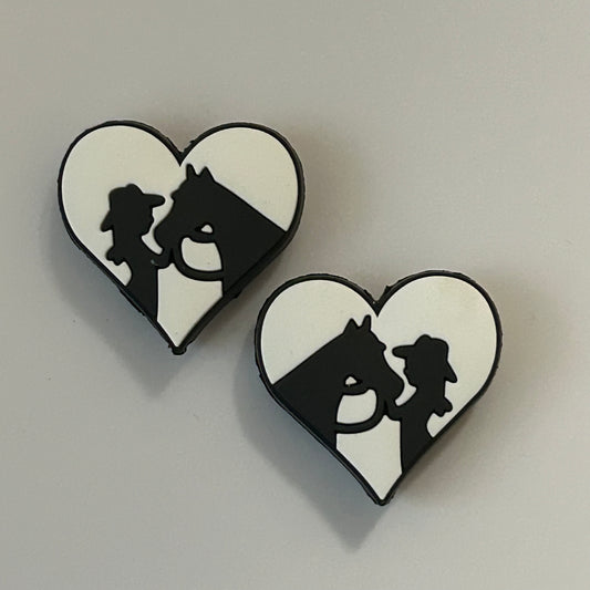 Girl/Horse Heart Focal Bead