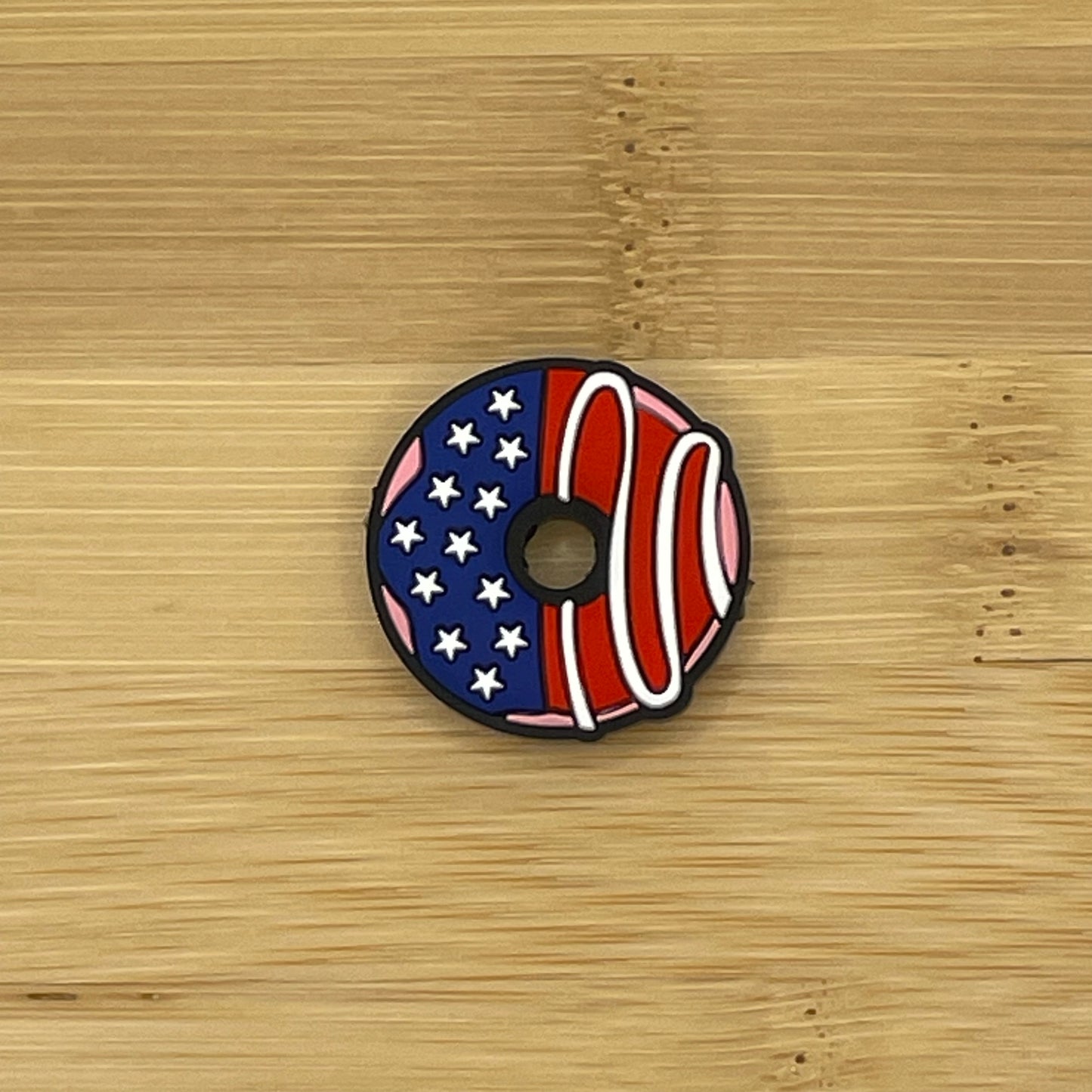 Patriotic Donut Focal Bead