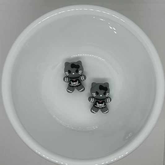 3D Halloween Gingerbread Hello Kitty Focal Bead
